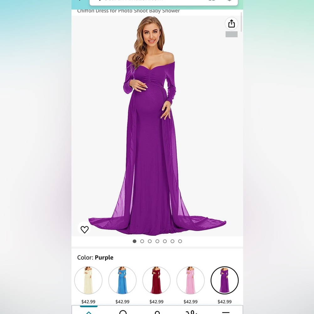 Chiffon maternity dress